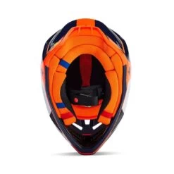 Fox V3 Revise - Navy/Orange -Attrezzatura Per Moto fox v3 revise navyorange 3